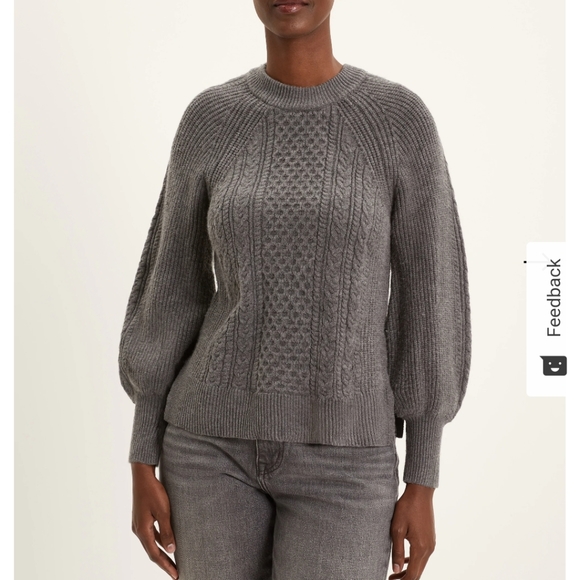 Frank & Oak Sweaters - Frank and Oak Cable knit grey Sweater